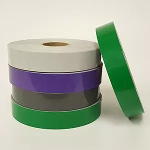 A stack of opaque vinyl stripes
